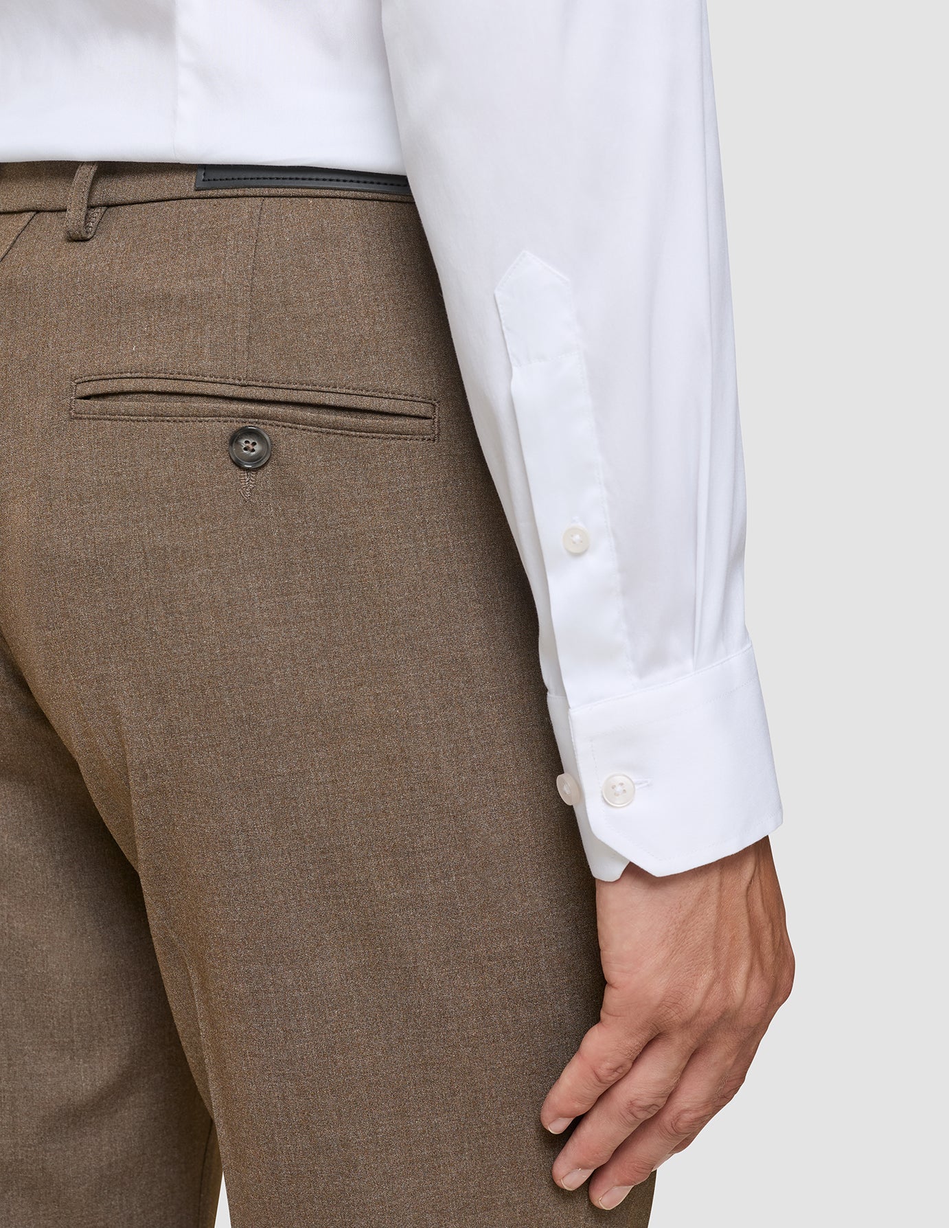 Essential Suit Pants Slim Saddle Brown Melange